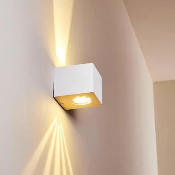 hofstein Applique murale d'extérieur Jonava LED Blanc, 2 lumières* Lampes Modernes