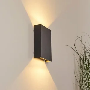 hofstein Applique murale d'extérieur Benin LED Noir, 2 lumières* Lampes Modernes
