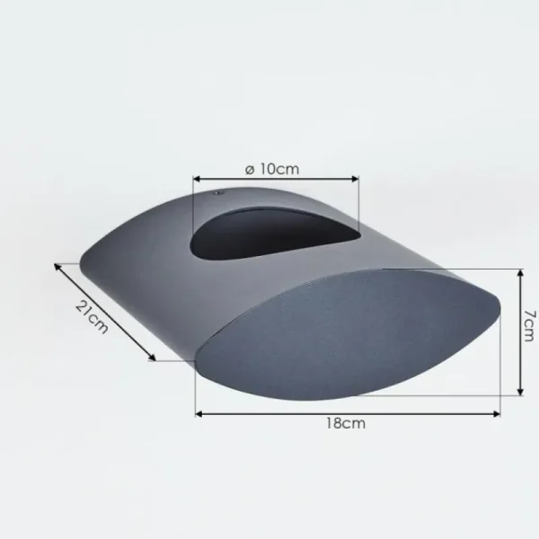 hofstein Applique murale d'extérieur Lémettou LED Anthracite, Blanc, 1 lumière* Lampes Modernes