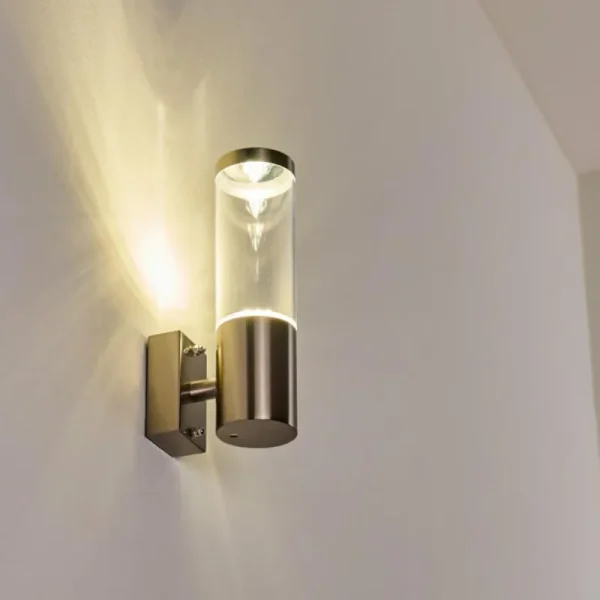 hofstein Applique murale d'extérieur Noreaz Chrome, 1 lumière* Lampes Modernes