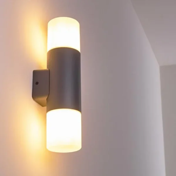 hofstein Applique murale d'extérieur Schafhaus Anthracite, 2 lumières* Lampes Modernes
