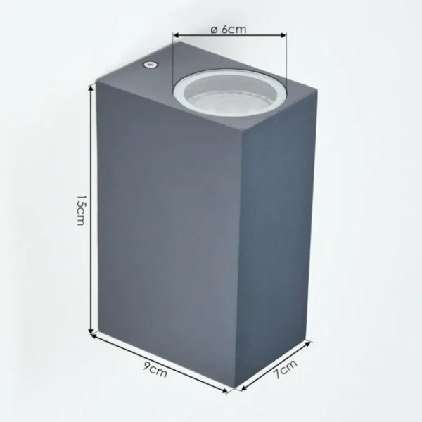 hofstein Applique murale d'extérieur Kingstown Anthracite, 2 lumières* Lampes Modernes