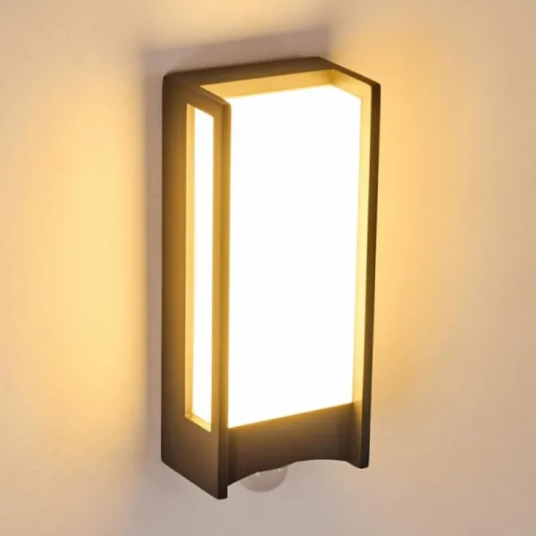 hofstein Applique murale d'extérieur Skove LED Anthracite, 1 lumière, Détecteur de mouvement* Lampes Modernes