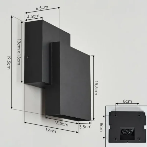 hofstein Applique murale d'extérieur Colare LED Noir, 1 lumière* Lampes Modernes