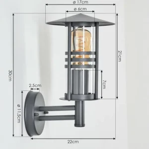 hofstein Applique murale d'extérieur Forli Anthracite, 1 lumière* Lampes Modernes