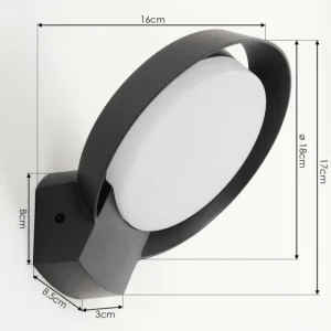 hofstein Applique murale d'extérieur Kelo LED Anthracite, 1 lumière* Lampes Modernes
