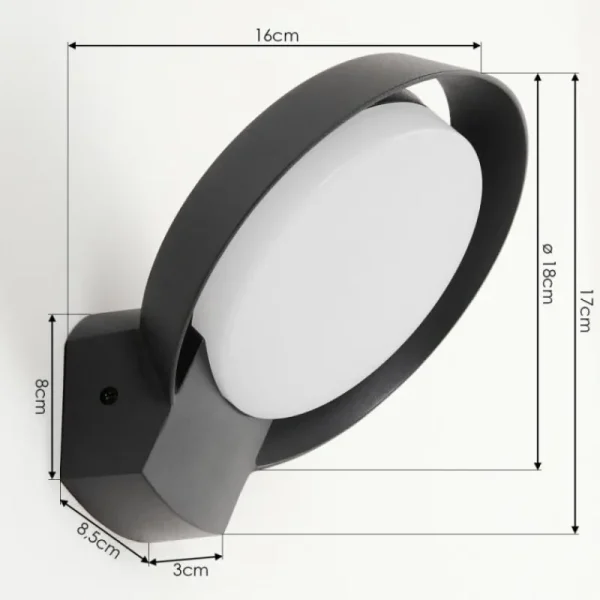 hofstein Applique murale d'extérieur Kelo LED Anthracite, 1 lumière* Lampes Modernes