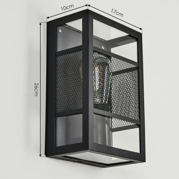 hofstein Applique murale d'extérieur Nelgen Noir, 1 lumière* Lampes Modernes