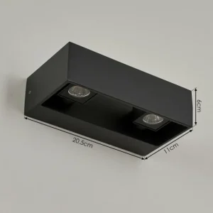 hofstein Applique murale d'extérieur Fletcher LED Anthracite, 2 lumières* Lampes Modernes