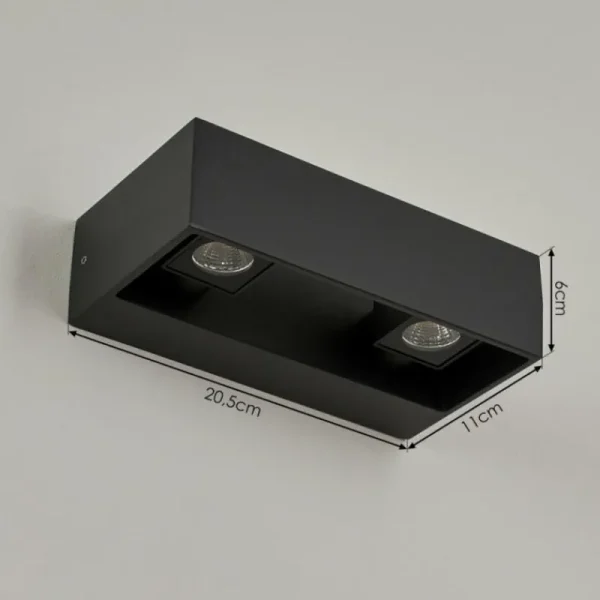 hofstein Applique murale d'extérieur Fletcher LED Anthracite, 2 lumières* Lampes Modernes