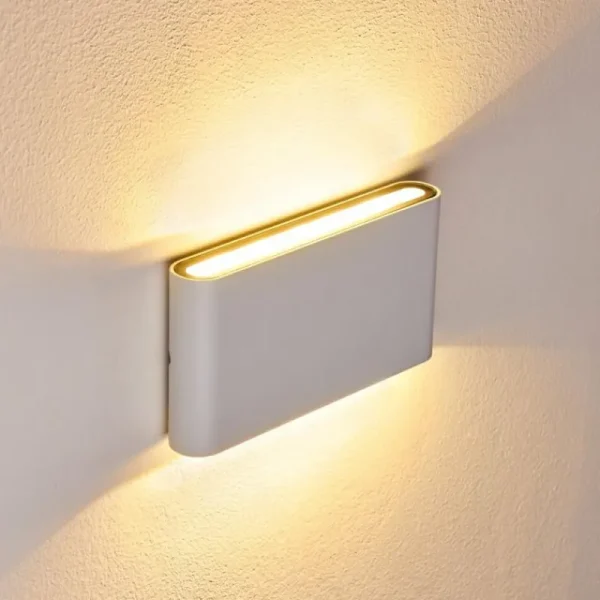 hofstein Applique murale d'extérieur Tinglev LED Blanc, 2 lumières* Lampes Modernes