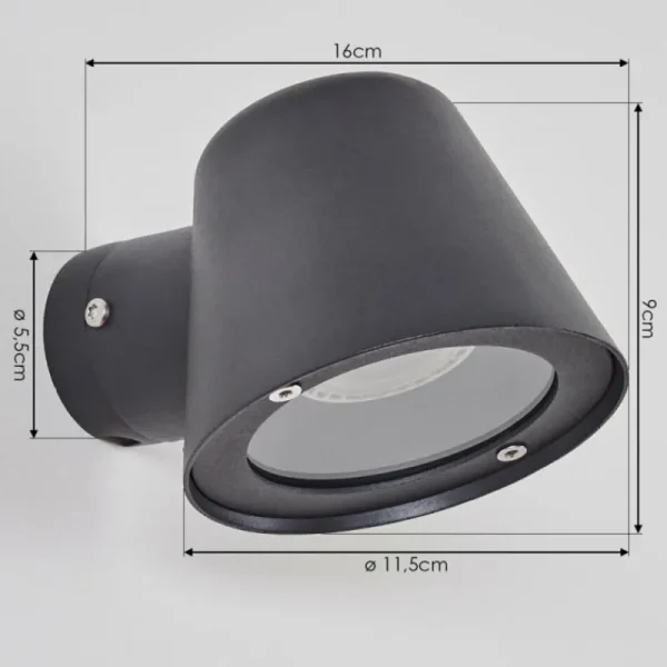 hofstein Applique murale d'extérieur Cook Anthracite, 1 lumière* Lampes Modernes
