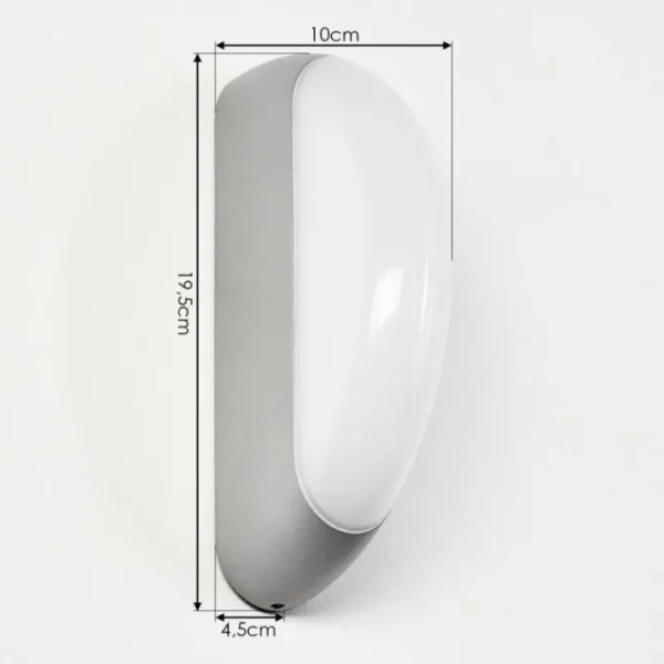 hofstein Applique murale d'extérieur Arvier LED Gris, 1 lumière* Lampes Modernes