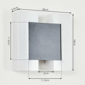 hofstein Applique murale d'extérieur Zoppola LED Anthracite, Blanc, 2 lumières* Lampes Modernes