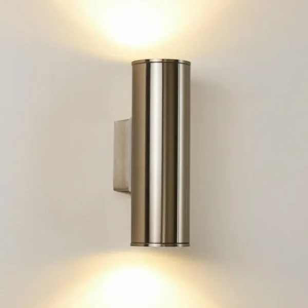 hofstein Applique murale d'extérieur Brachy LED Acier inoxydable, 2 lumières* Lampes Modernes