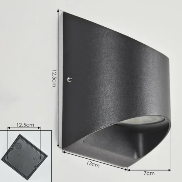 hofstein Applique murale d'extérieur Suriyaco LED Noir, 2 lumières* Lampes Modernes