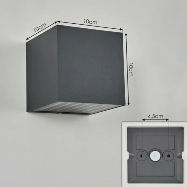 hofstein Applique murale d'extérieur Barrero LED Anthracite, 1 lumière* Lampes Modernes