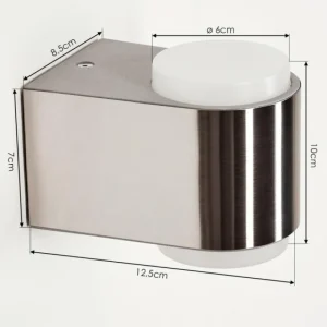 hofstein Applique murale d'extérieur Fanshawe LED Nickel mat, 2 lumières* Lampes Modernes