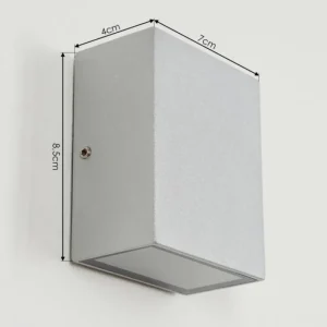 hofstein Applique murale d'extérieur Casmilo LED Argenté, 2 lumières* Lampes Modernes