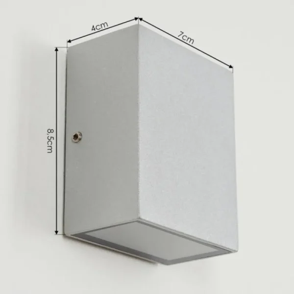 hofstein Applique murale d'extérieur Casmilo LED Argenté, 2 lumières* Lampes Modernes