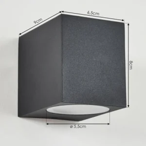 hofstein Applique murale d'extérieur Skaabu Noir, Blanc, 1 lumière* Lampes Modernes