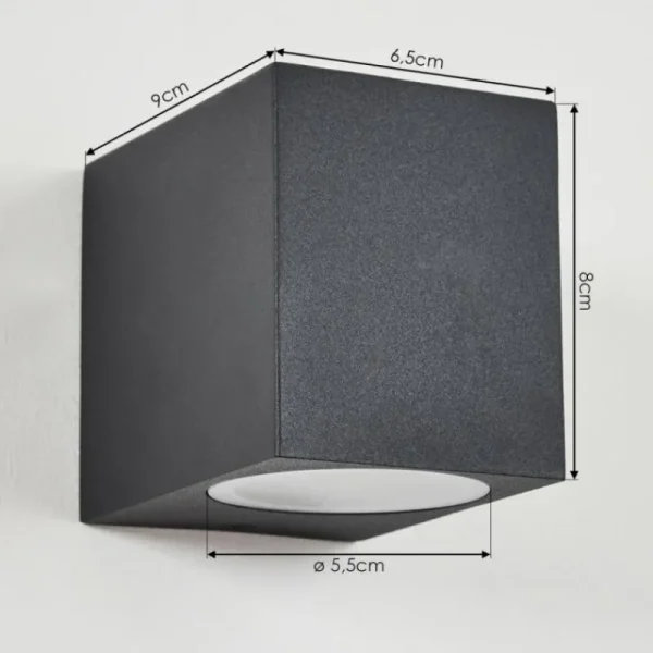 hofstein Applique murale d'extérieur Skaabu Noir, Blanc, 1 lumière* Lampes Modernes