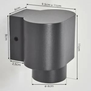 hofstein Applique murale d'extérieur Guampacha Anthracite, 1 lumière* Lampes Modernes
