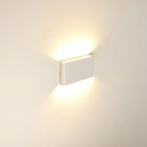 hofstein Applique murale d'extérieur Marsh LED Blanc, 2 lumières* Lampes Modernes