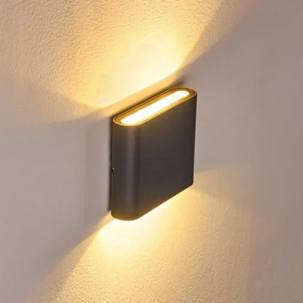 hofstein Applique murale d'extérieur Tinglev LED Anthracite, 2 lumières* Lampes Modernes