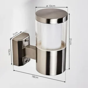 hofstein Applique murale d'extérieur Leon LED Nickel mat, 1 lumière* Lampes Modernes