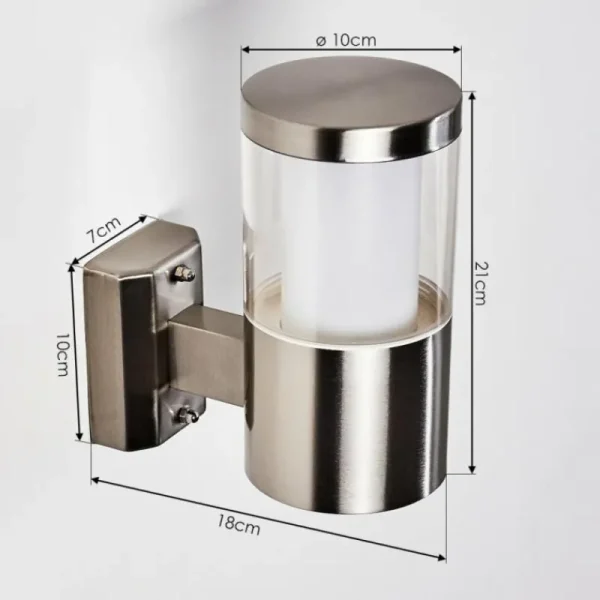 hofstein Applique murale d'extérieur Leon LED Nickel mat, 1 lumière* Lampes Modernes