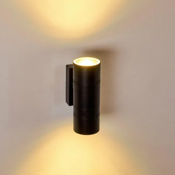 hofstein Applique murale d'extérieur Froslev LED Noir, 2 lumières* Lampes Modernes