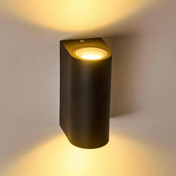 hofstein Applique murale d'extérieur Nordborg LED Noir, 2 lumières* Lampes Modernes