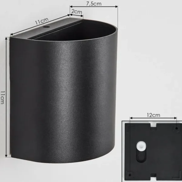 hofstein Applique murale d'extérieur Arteaga LED Noir, 1 lumière* Lampes Modernes