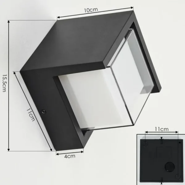 hofstein Applique murale d'extérieur Vurey LED Noir, 1 lumière* Lampes Modernes