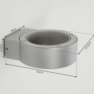 hofstein Applique murale d'extérieur Azervadinha LED Argenté, 1 lumière* Lampes Modernes