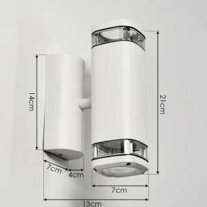hofstein Applique murale d'extérieur Corneda Blanc, 2 lumières* Lampes Modernes