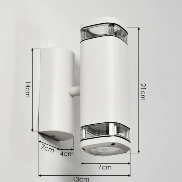 hofstein Applique murale d'extérieur Corneda Blanc, 2 lumières* Lampes Modernes