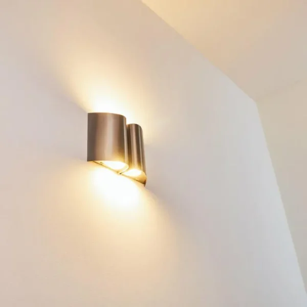 hofstein Applique murale d'extérieur Cornus LED Acier inoxydable, 4 lumières* Lampes Modernes