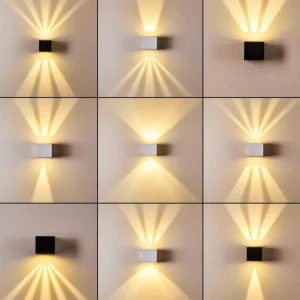 hofstein Applique murale d'extérieur Jonava LED Noir, 2 lumières* Lampes Modernes