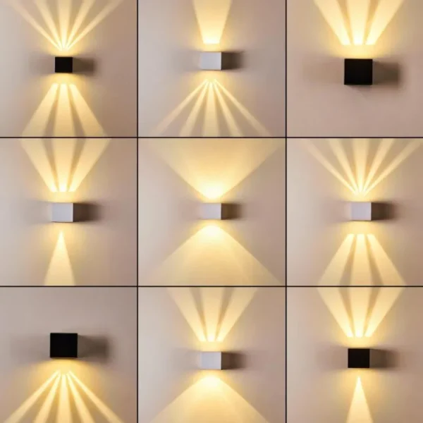 hofstein Applique murale d'extérieur Jonava LED Noir, 2 lumières* Lampes Modernes
