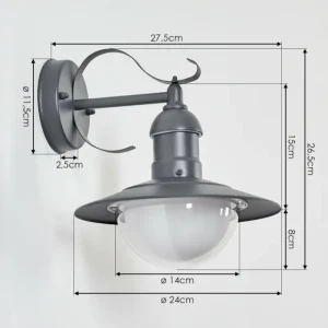 hofstein Applique murale d'extérieur Broni Anthracite, 1 lumière* Lampes Modernes