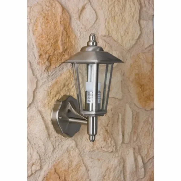 hofstein Applique murale d'extérieur Moskau Acier inoxydable, Transparent, 1 lumière* Lampes Modernes