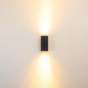 hofstein Applique murale d'extérieur Boda Noir, 2 lumières* Lampes Modernes