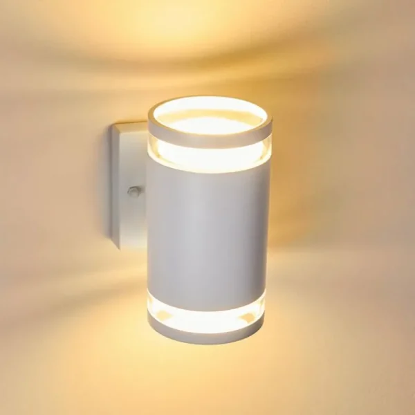 hofstein Applique murale d'extérieur Macoupin Blanc, 2 lumières* Lampes Modernes