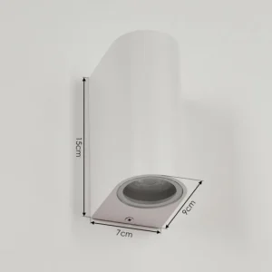 hofstein Applique murale d'extérieur Kingstown Blanc, 2 lumières* Lampes Modernes