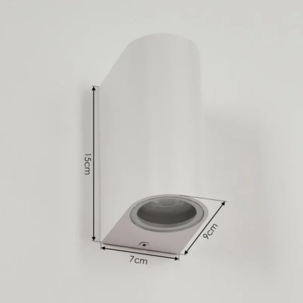hofstein Applique murale d'extérieur Kingstown Blanc, 2 lumières* Lampes Modernes