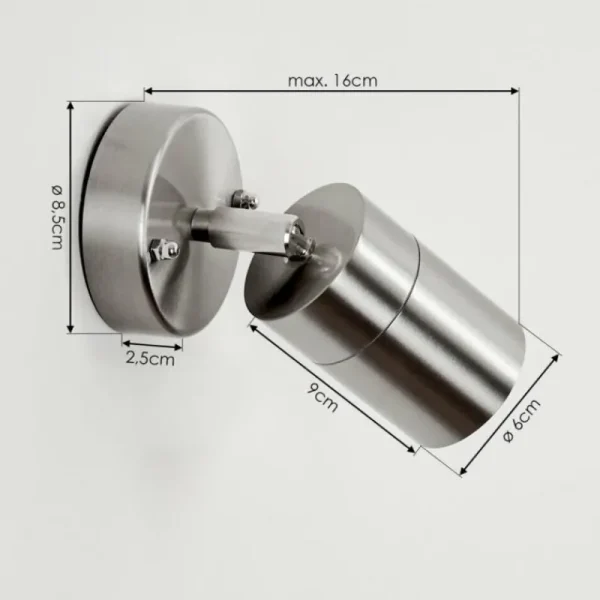 hofstein Applique murale d'extérieur Corneda Acier inoxydable, 1 lumière* Lampes Modernes