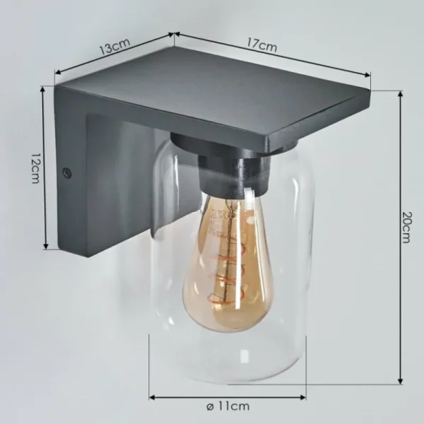 hofstein Applique murale d'extérieur Aquin Anthracite, 1 lumière* Lampes Modernes