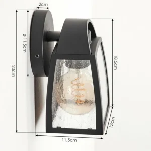 hofstein Applique murale d'extérieur Trosa Noir, 1 lumière* Lampes Modernes